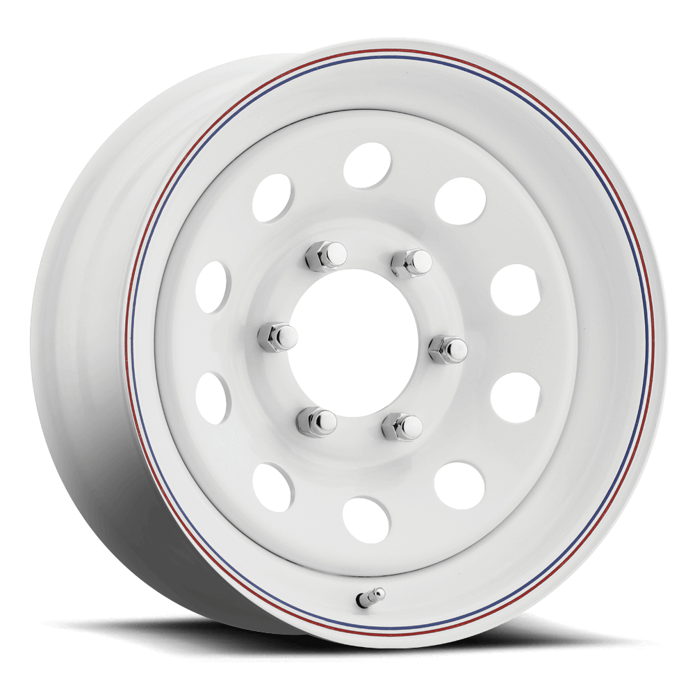 Carlisle Highway Supreme Trailer Wheel - White with Red and Blue Stripes